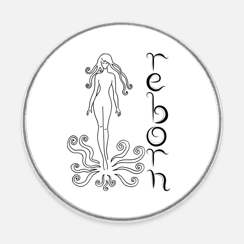 Renaissance - Round fridge magnet - white