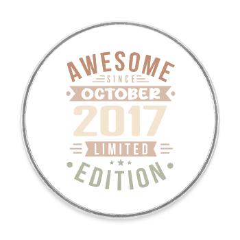 Légende Depuis Octobre 2017 Anniversaire Octobre 2017 - Magnet rond - blanc - Devant