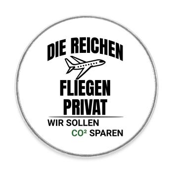 Abstract CO2 Climate Protection Design - Round  fridge magnet - white - Front
