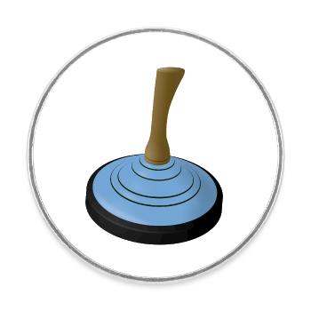 2025-EISSTOCK-hellblau - Runder Kühlschrankmagnet - Weiß - Vorne