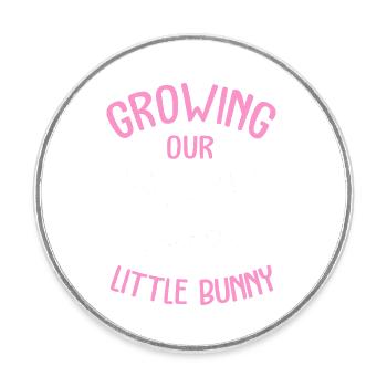 Werdende Mutter Ostern Gender Reveal - Runder Kühlschrankmagnet - Weiß - Vorne