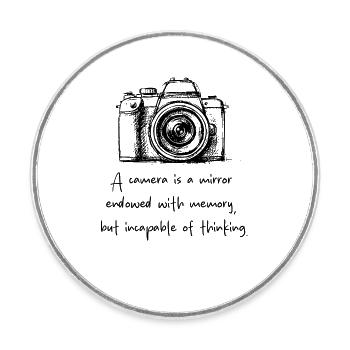 La photographie au-delà de la technique - Magnet rond - blanc - Devant