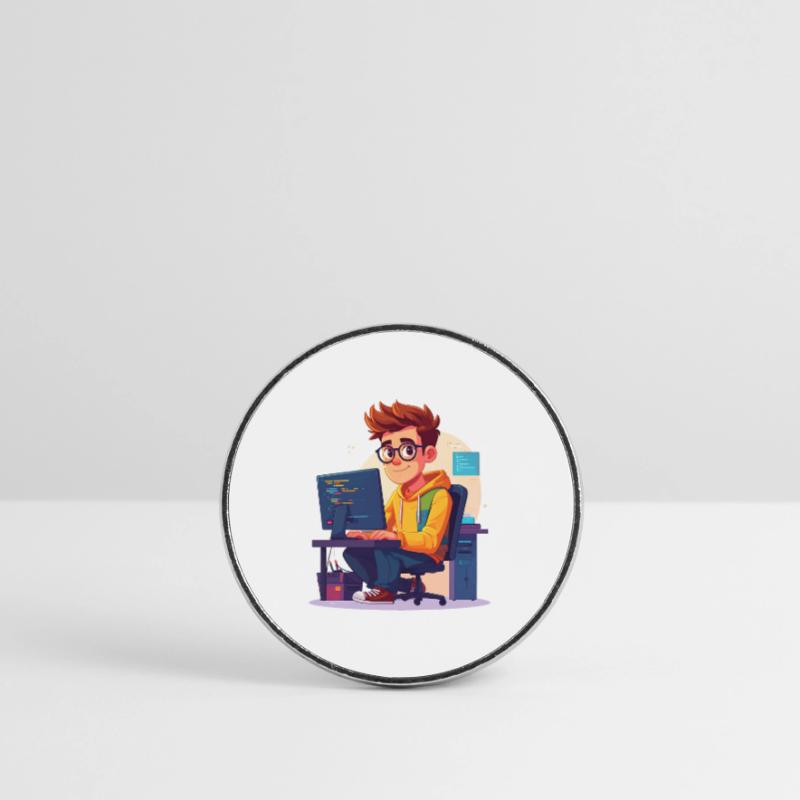 Programmierer oder Nerd Runder Kühlschrankmagnet