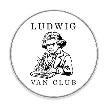 Beethoven - Runder Kühlschrankmagnet - Weiß - Vorne