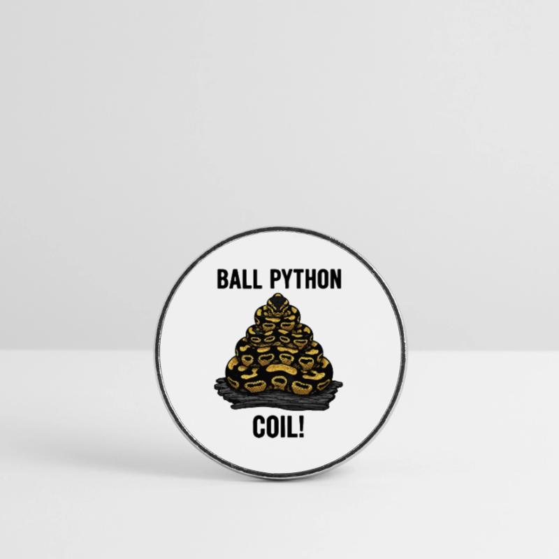 Royal Python Ball Python Coil Reptile Pyramid Round  fridge magnet