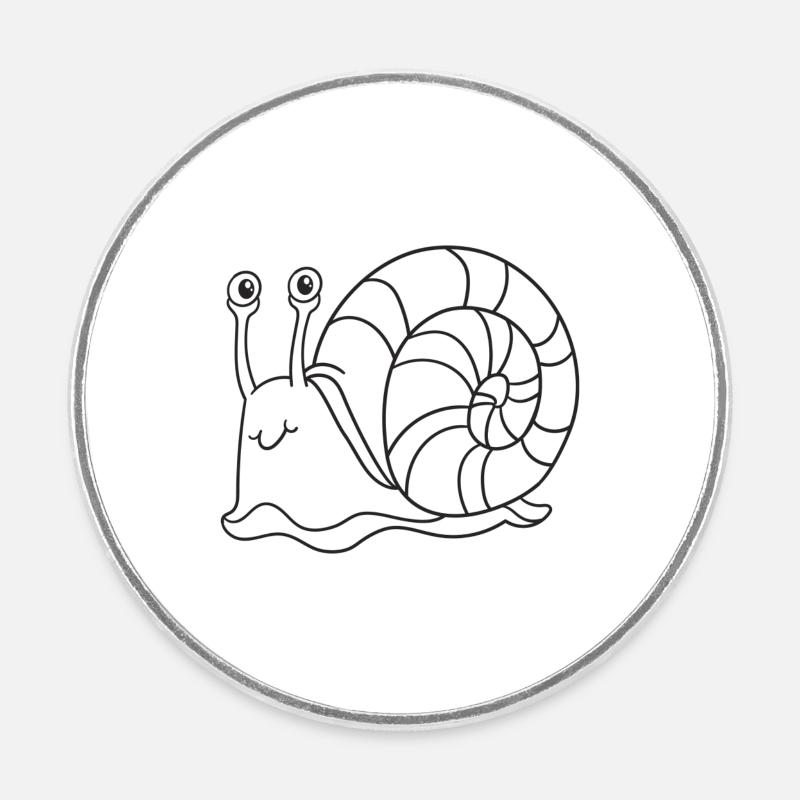 Schnecke, Weichtiere, Geschenk, Geschenkidee - Runder Kühlschrankmagnet - Weiß