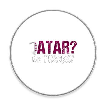 Qatar Boycott Flag Gift - Round  fridge magnet - white - Front