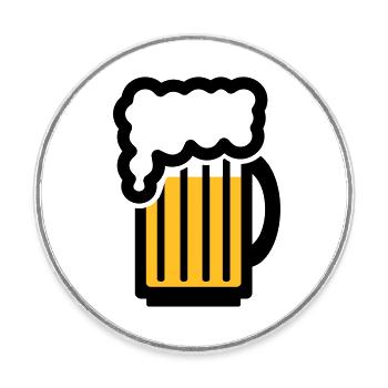Obtention du diplôme de bière cadeau fête - Magnet rond - blanc - Devant