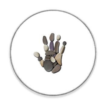 Daddy Rocks! - Round  fridge magnet - white - Front