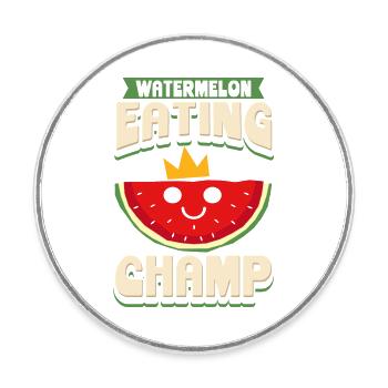 Watermelon Eating Champ - Runder Kühlschrankmagnet - Weiß - Vorne