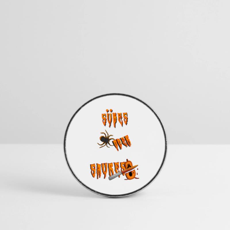 Süßes oder Saures suesses oder saures Runder Kühlschrankmagnet