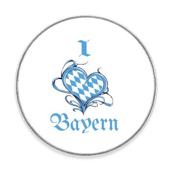 Bayer Liebe - Runder Kühlschrankmagnet - Weiß - Vorne
