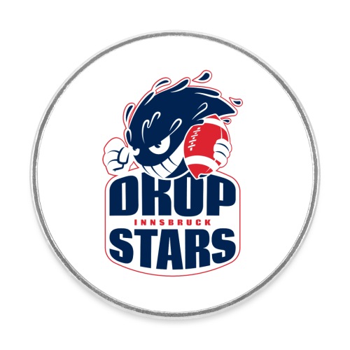 Dropstars Logo - Runder Kühlschrankmagnet