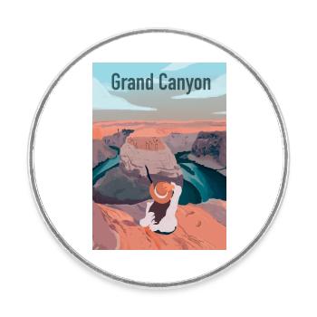 Grand canyon - Magnet rond - blanc - Devant