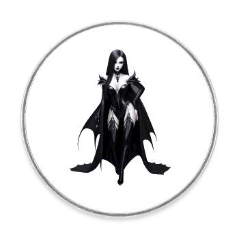 Sexy Vampire Lady Beauty Lady Vampire - Round  fridge magnet - white - Front