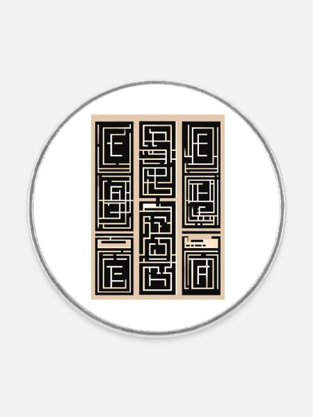 Mein Design - Runder Kühlschrankmagnet - Weiß