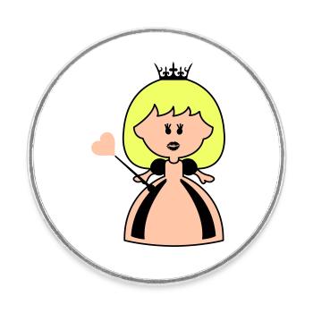 princess love - Round  fridge magnet - white - Front
