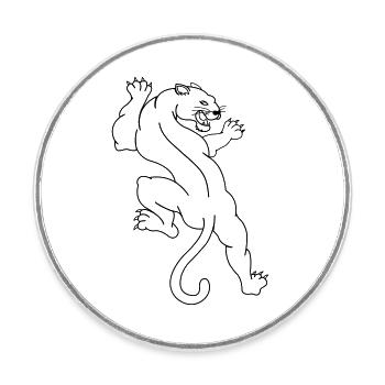 panthers 01 - Round  fridge magnet - white - Front