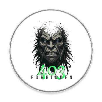 Fehlercode 403 - Forbidden - Runder Kühlschrankmagnet - Weiß - Vorne