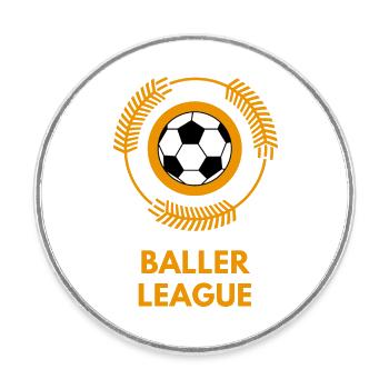 baller league soccer soccer - Round  fridge magnet - white - Front