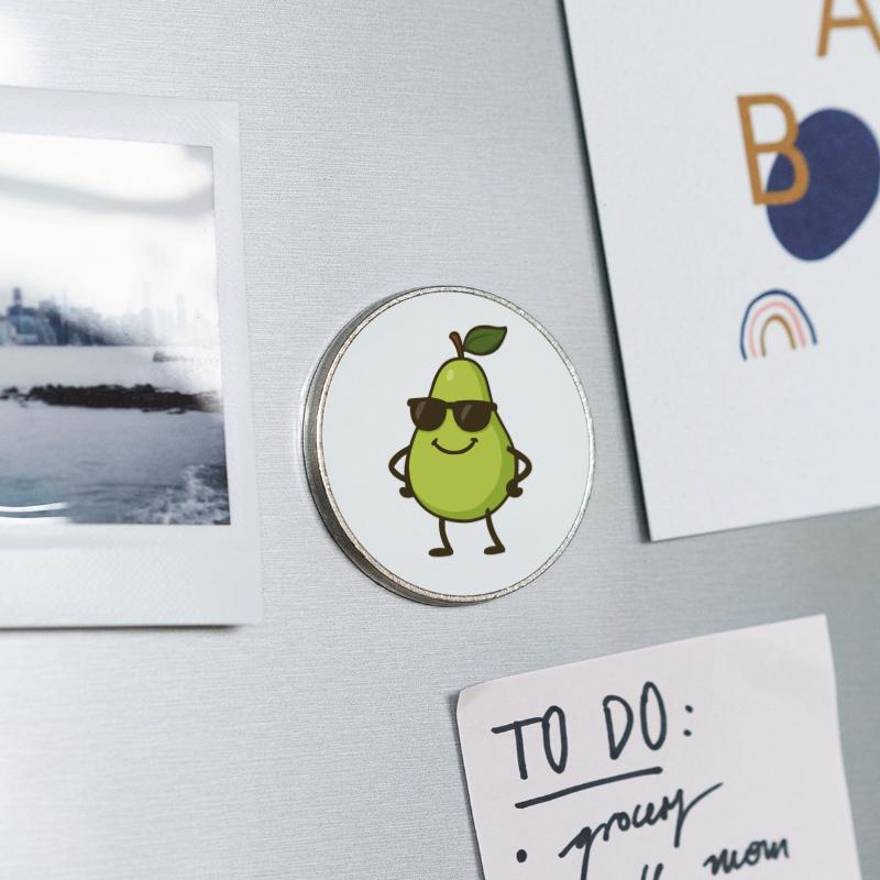 Round fridge magnet