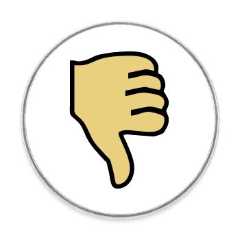 2541614 15419361 pouce - Magnet rond - blanc - Devant