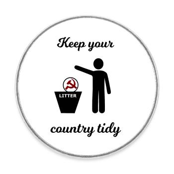Socialism and Capitalism Funny - Round  fridge magnet - white - Front