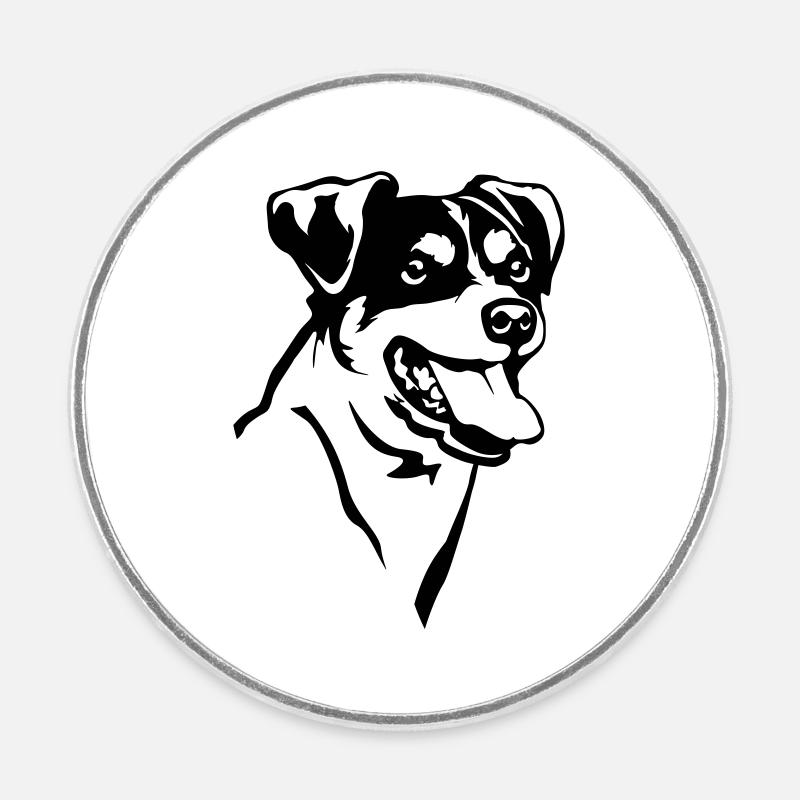 Bodeguero Andaluz Head - Round  fridge magnet - white