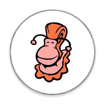 snail shell snail slug smiles sweetly - Round  fridge magnet - white - Front
