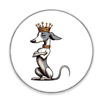 Whippet Greyhound Whippets Greyhound Owner - Round  fridge magnet - white - Front