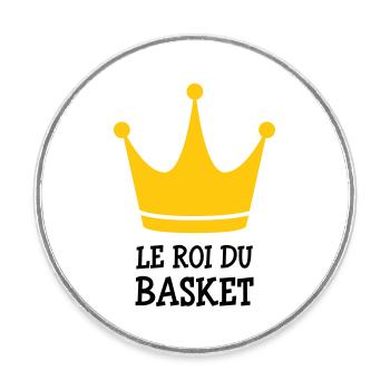 The King of Basketball - Round  fridge magnet - white - Front
