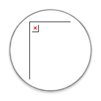 Missing Image – File Not Found Hochformat - Runder Kühlschrankmagnet - Weiß - Vorne