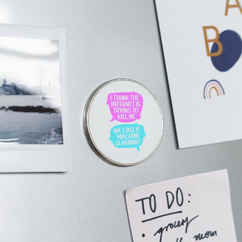 Round  fridge magnet