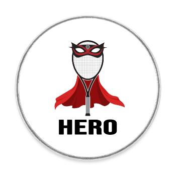 Tennis Tennis Match Match Ball - Round  fridge magnet - white - Front