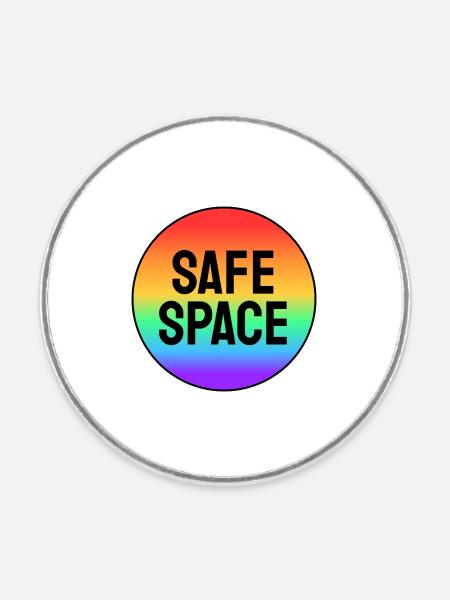 LGBT-sicherer Raum - Runder Kühlschrankmagnet - Weiß