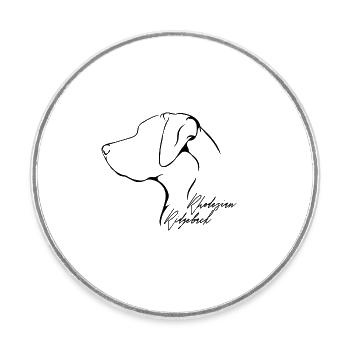 RHODESIAN RIDGEBACK Profil Chiens Wilsigns - Magnet rond - blanc - Devant