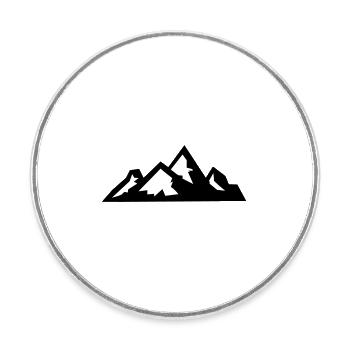 Berge Berg Gebirge 08 - Runder Kühlschrankmagnet - Weiß - Vorne