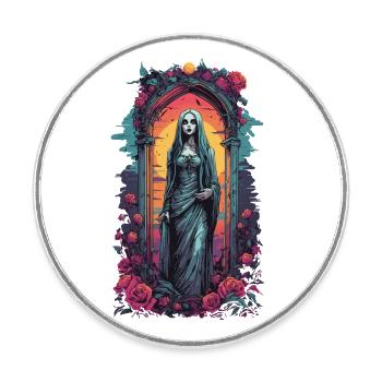 Occulte Gothique Esthétique Rétro Wave Streetwear - Magnet rond - blanc - Devant