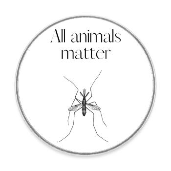 Mosquito Shirt Funny T Shirt pour ami - Magnet rond - blanc - Devant