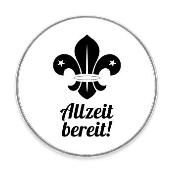 Scout / Scouting / Pfadfinder / Pfadfinderin - Runder Kühlschrankmagnet - Weiß - Vorne