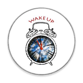 Climate protection, nature conservation, climate change - Round  fridge magnet - white - Front