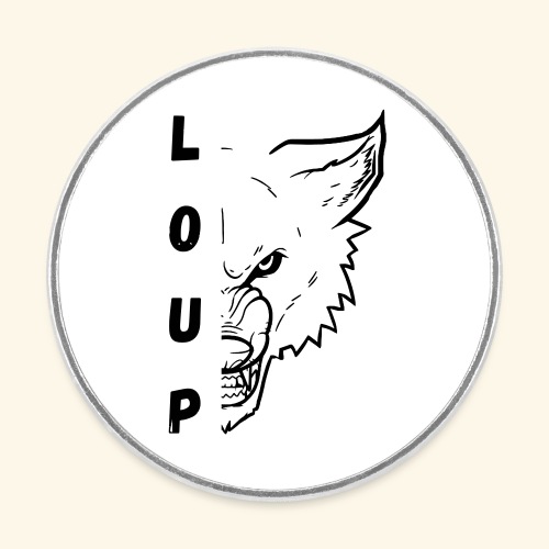 Simplement Loup - Magnet rond