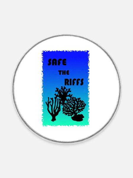 Safe the riffs - Runder Kühlschrankmagnet - Weiß