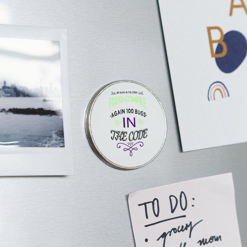 Round  fridge magnet