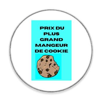Le prix du plus grand mangeur de cookie - Magnet rond - blanc - Devant