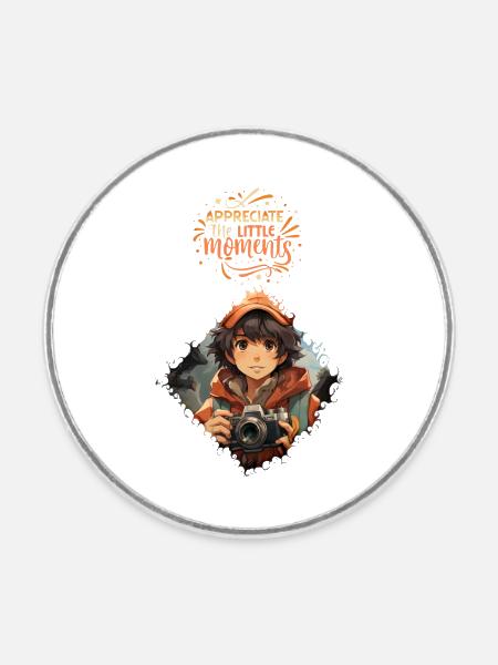 Pure Inspiration - Appreciate the little Moments - Runder Kühlschrankmagnet - Weiß