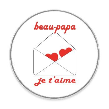 Beautiful daddy I love you - Round  fridge magnet - white - Front