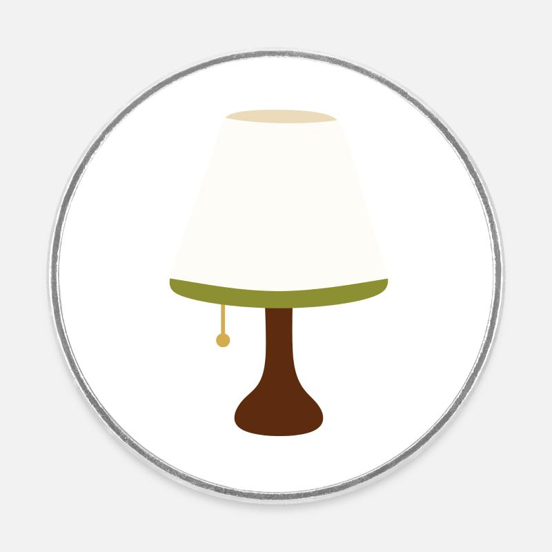 Petite lampe - Magnet rond - blanc