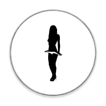 GIRL - Round  fridge magnet - white - Front