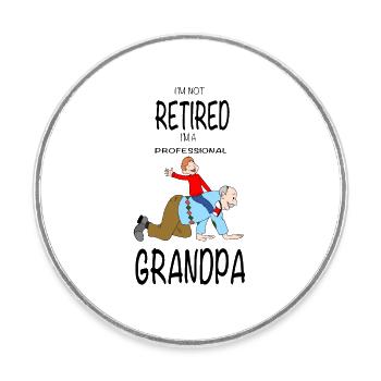 Cartoon Duo au dos - Magnet rond - blanc - Devant